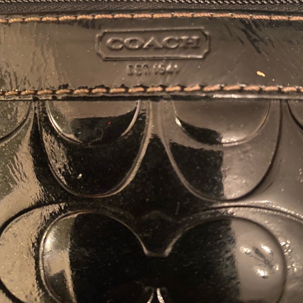 Patent Leather Coach Wristlet - Picture 2 of 7